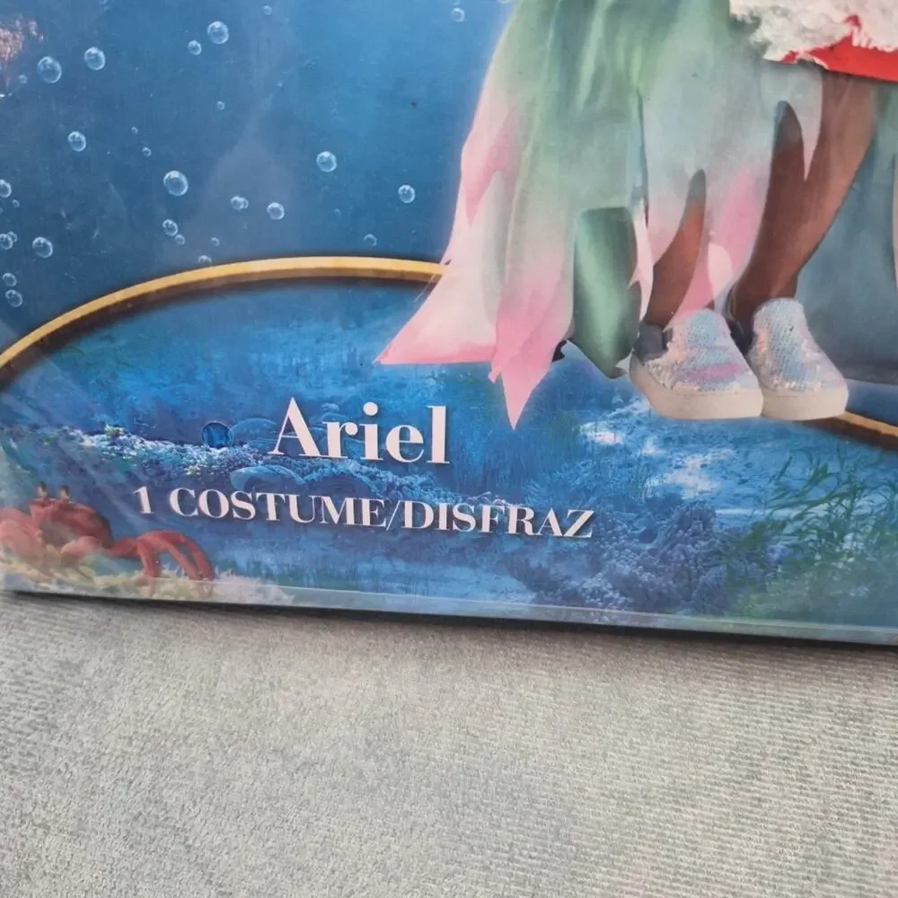 Disney Little Mermaid Ariel Costume Dress Up Hallowen Size Toddler 2 NEW - Picture 3 of 7